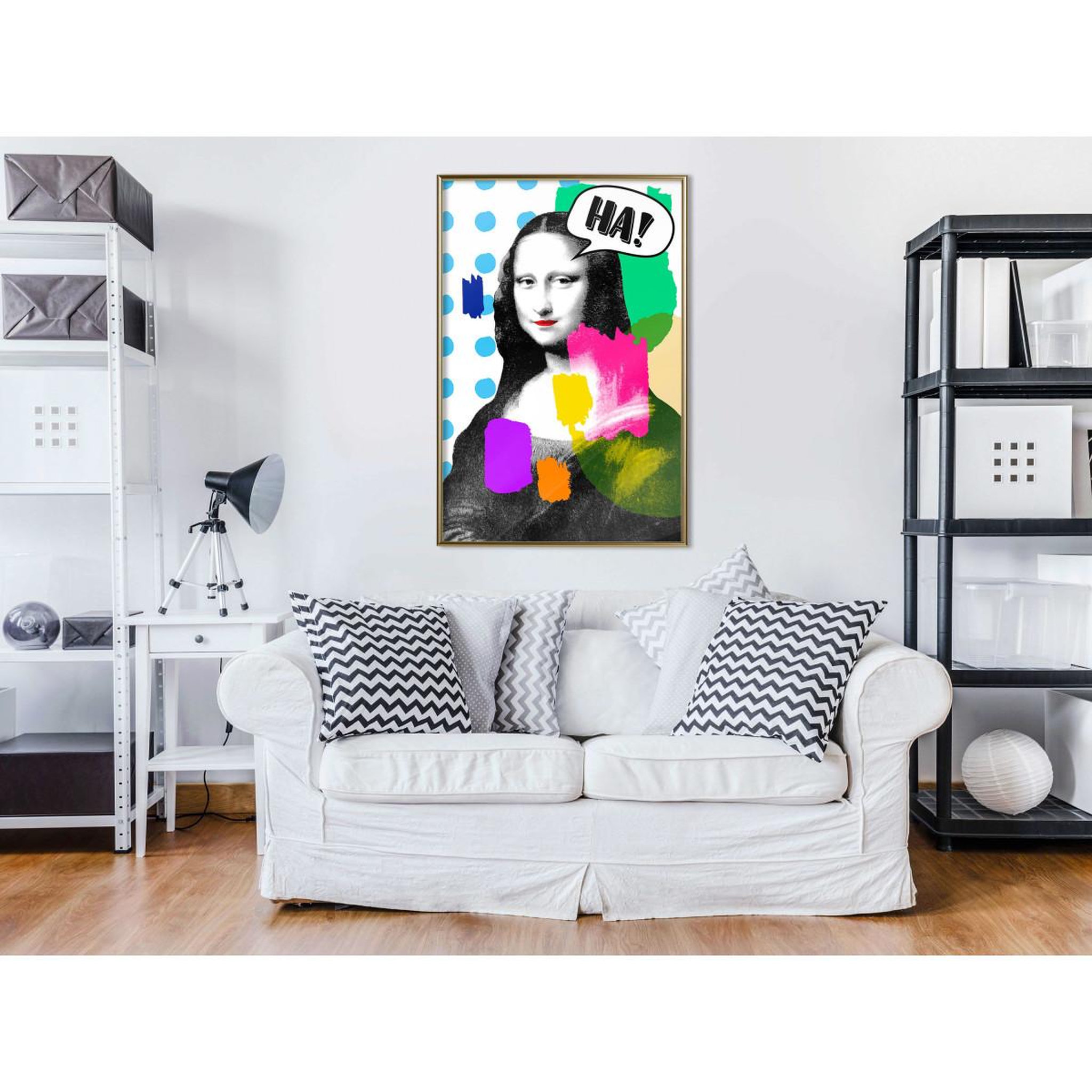 Voir la diapositive 2 : Paris Prix Affiche murale encadrée  mona lisa's laughter