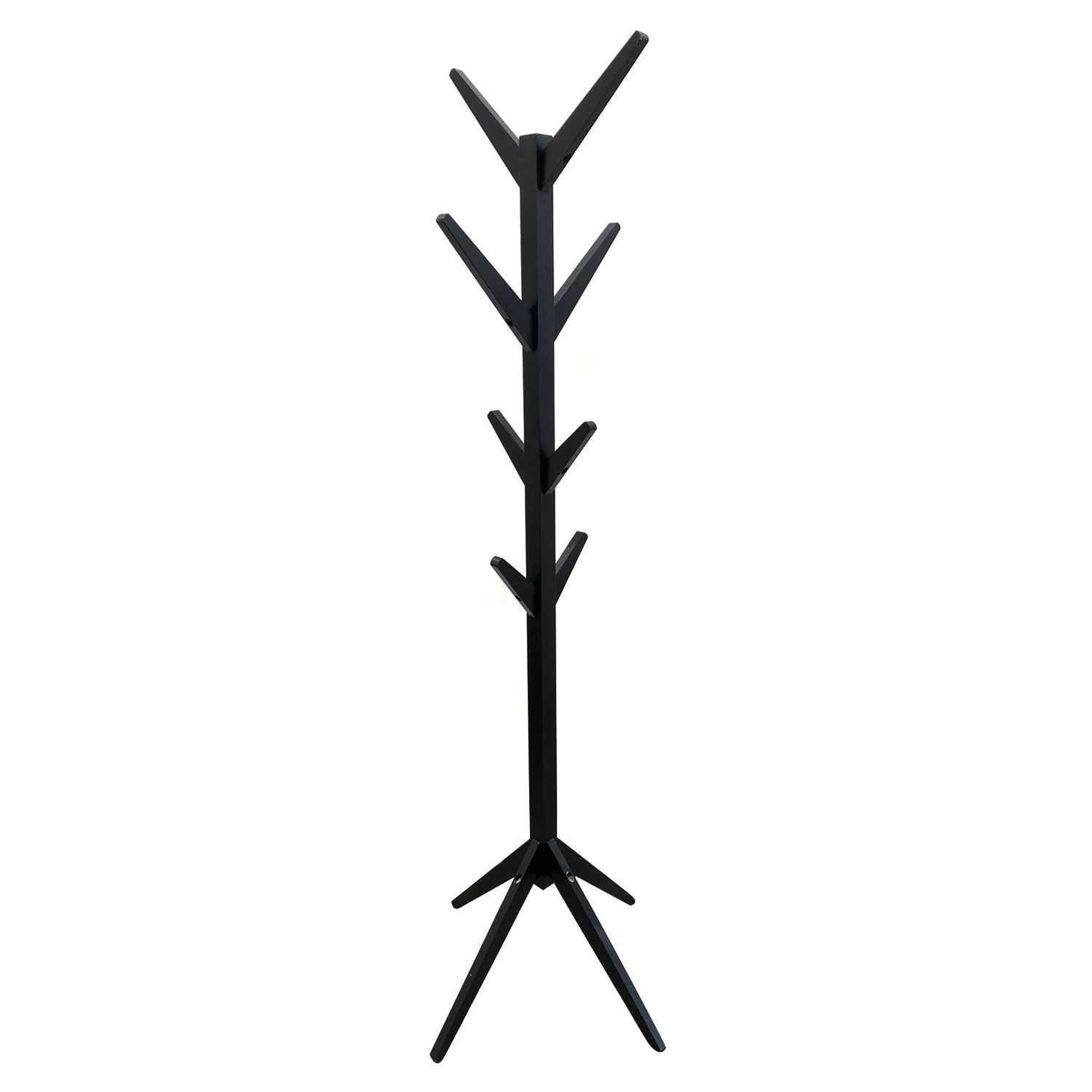 TOILINUX Portemanteau arbre en mdf hauteur 178 cm - noir