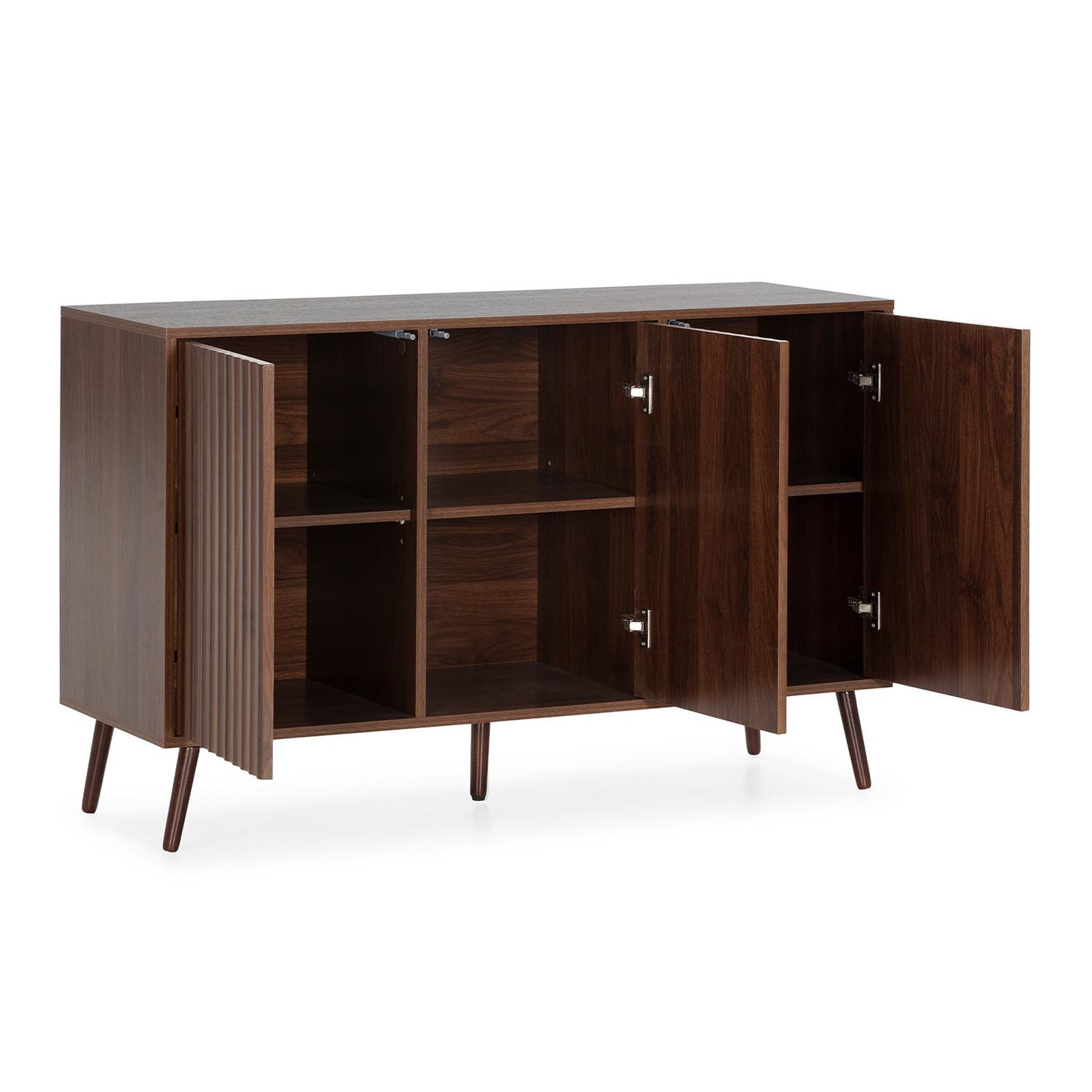Voir la diapositive 3 : VS VENTA-STOCK Buffet Lluvia 3 portes effet noyer