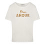 Voir la diapositive 2 : MORGAN T-Shirt Blanc Femme Morgan Broderie Sequins
