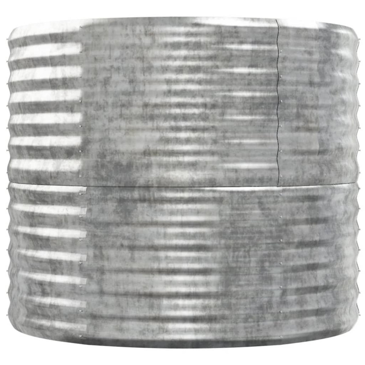 VIDAXL Lit sureleve de jardin Acier enduit de poudre Argente