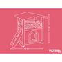 Voir la diapositive 6 : KERBL Kerbl Maison pour chats Tyrol Alpin 88x57x77 cm Marron clair
