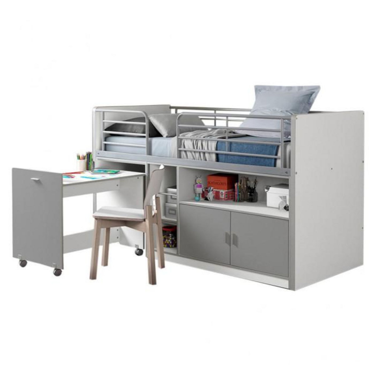 Paris Prix Lit Combiné Compact  Bonny  90x200cm Gris