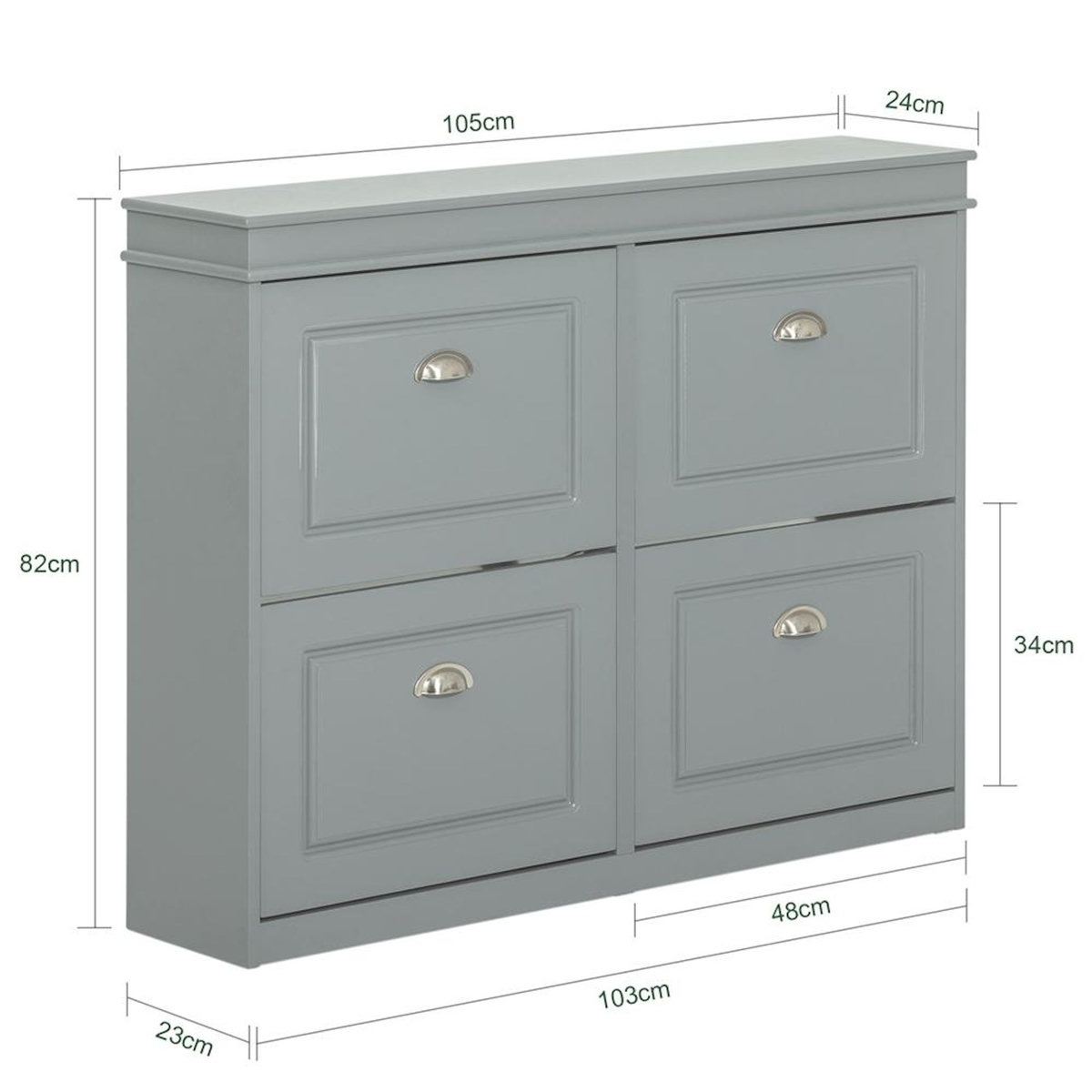 SOBUY SoBuy - Meuble À Chaussures à 4 tiroirs - Classique - FSR79