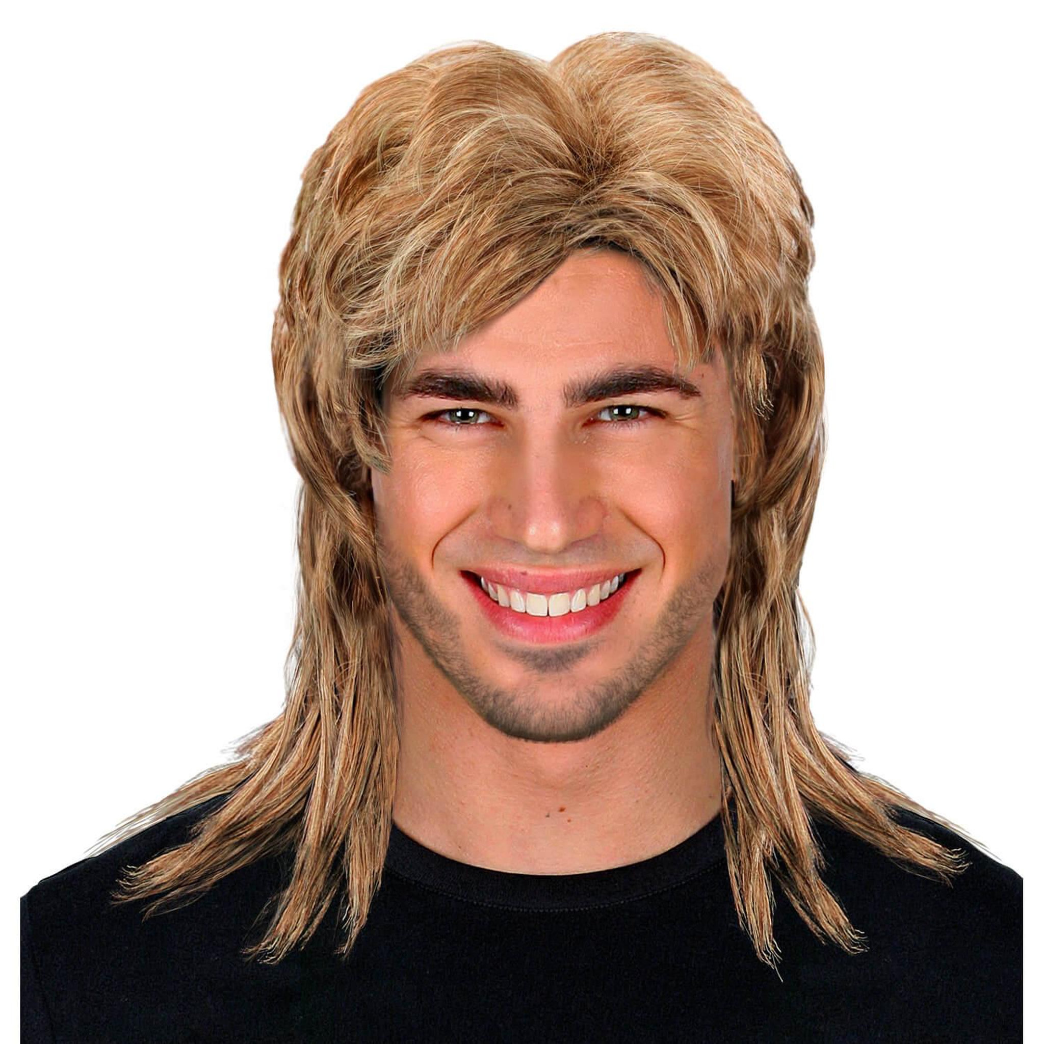 Voir la diapositive 3 : WIDMANN Perruque Mode Années 80 - Homme - Blonde