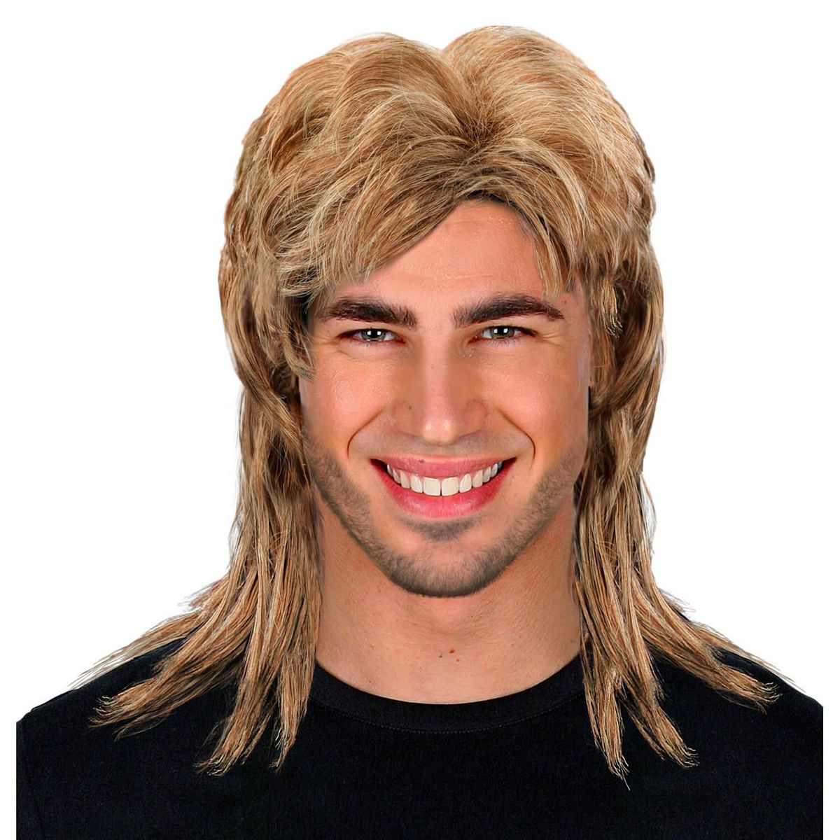 WIDMANN Perruque Mode Années 80 - Homme - Blonde