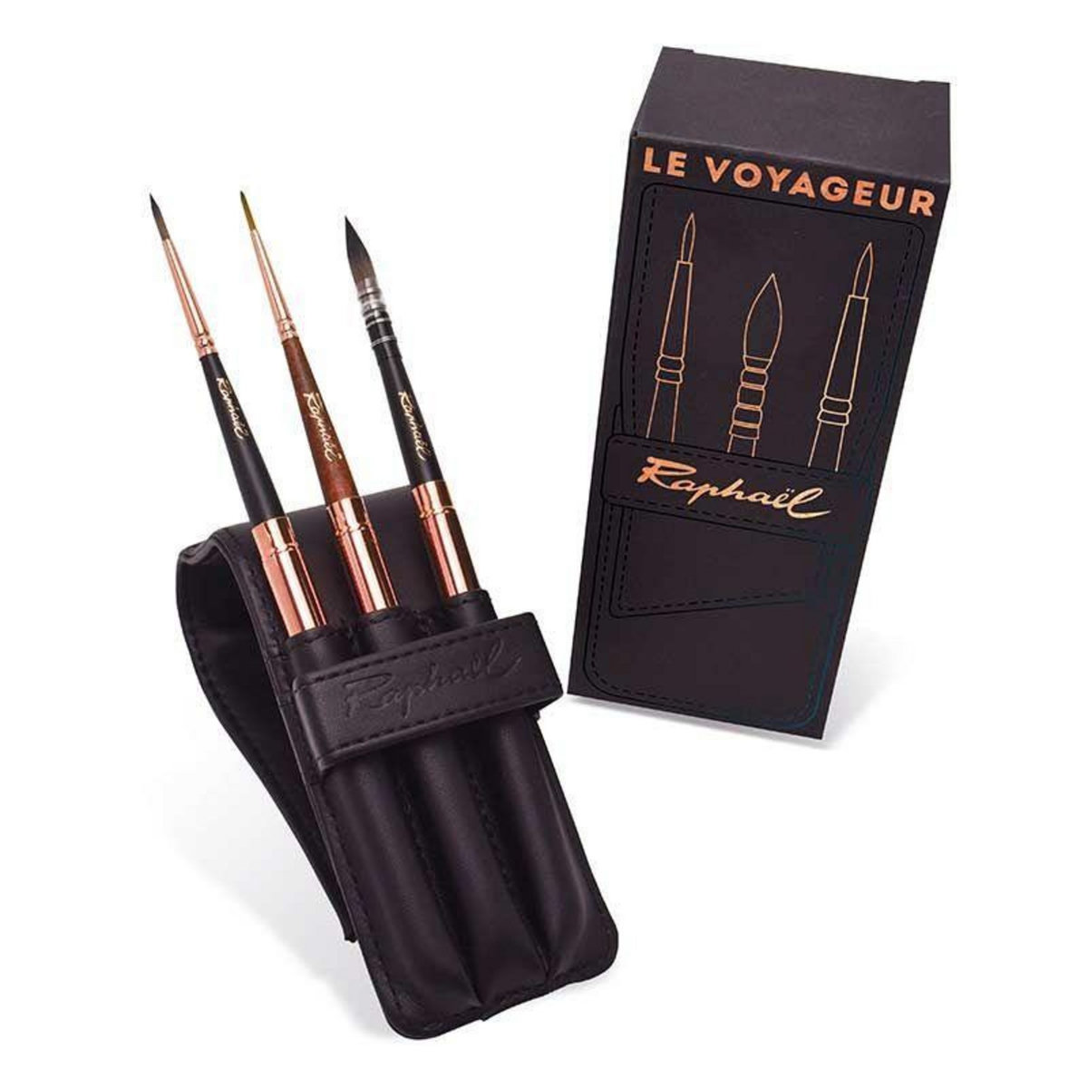 Rayher Set voyageur - 3 pinceaux + Etui
