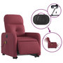 Voir la diapositive 5 : VIDAXL Fauteuil inclinable de massage electrique Rouge bordeaux Tissu