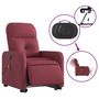 Voir la diapositive 5 : VIDAXL Fauteuil inclinable de massage electrique Rouge bordeaux Tissu