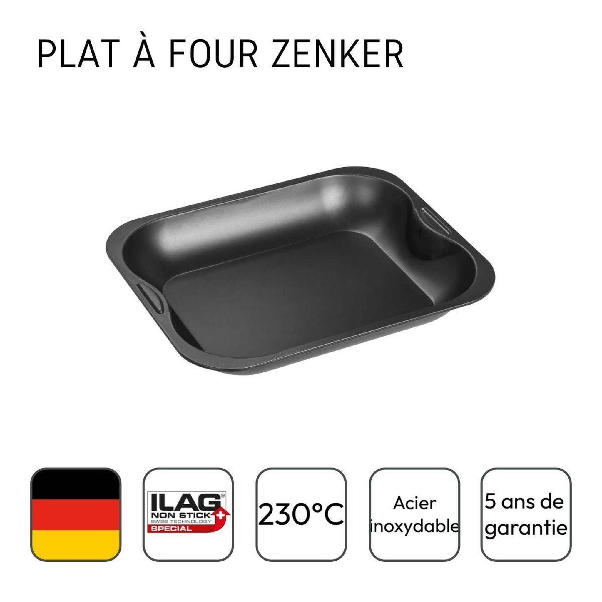 Voir la diapositive 4 : ZENKER Petit plat à four rectangle 28 x 23 cm zenker spécial cooking