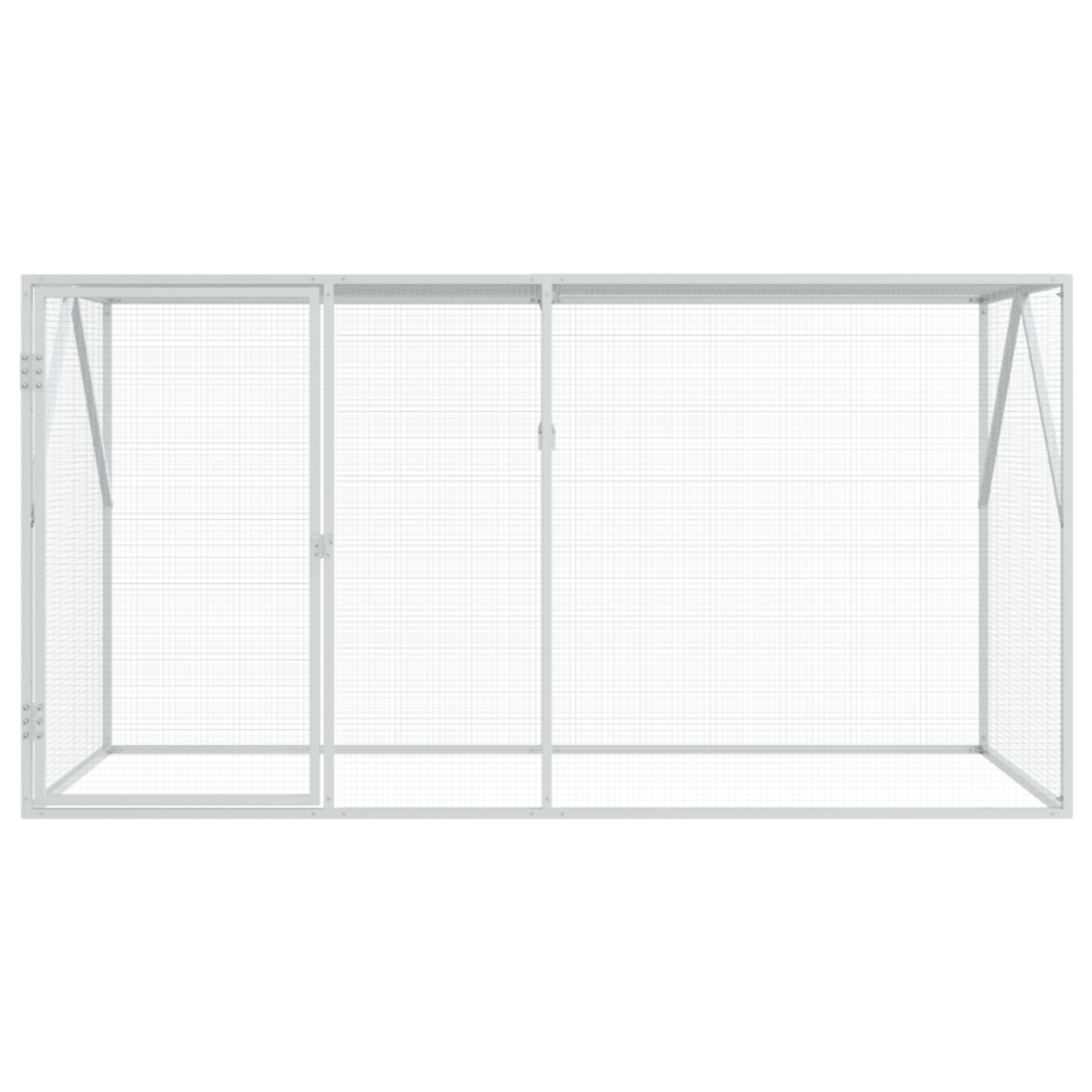 VIDAXL Aviary pour oiseaux Anthracite 102x208x108 cm Acier