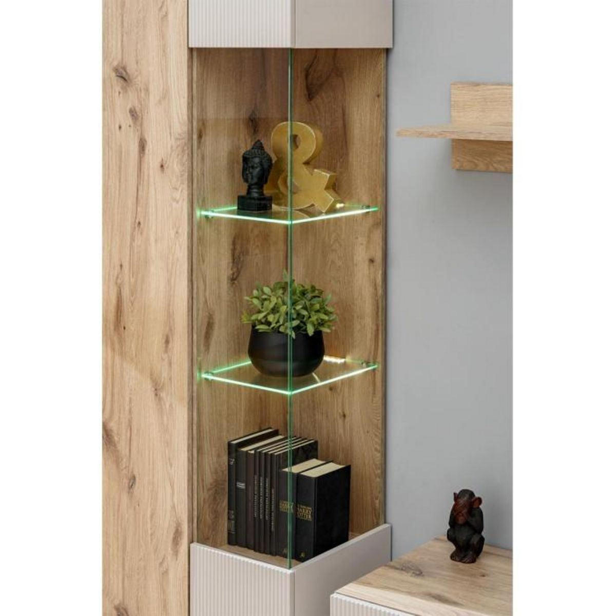 Paris Prix Meuble de Rangement Haut Rainuré  Catalina  197cm Naturel