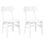 Voir la diapositive 2 : VIDAXL Chaises a manger 2 pcs blanc bois massif caoutchouc