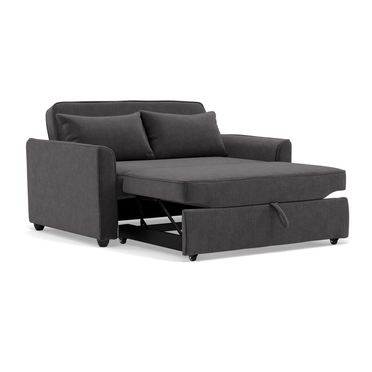 BEST MOBILIER Ernest - canapé droit 2 places convertible en velours côtelé