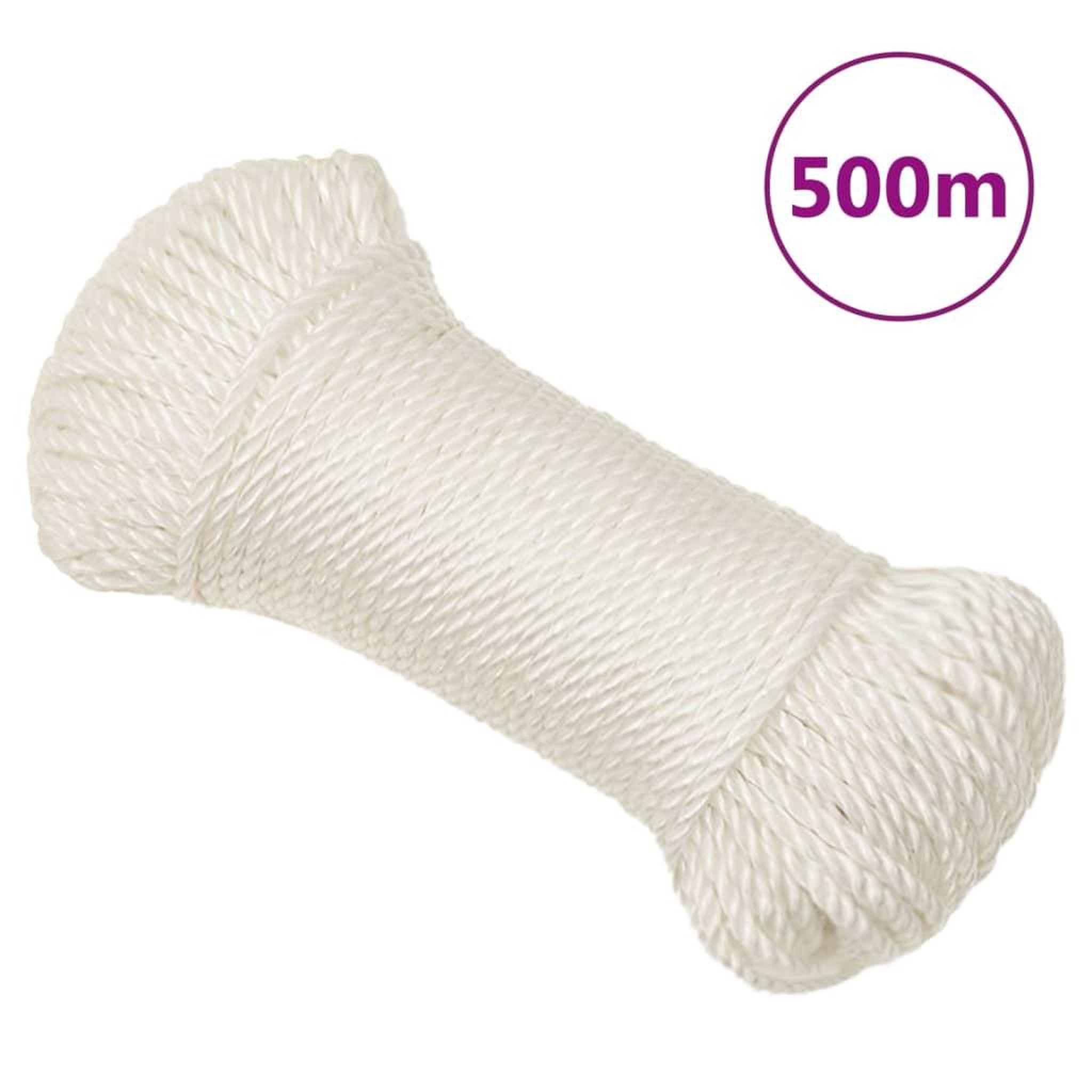 Voir la diapositive 1 : VIDAXL Corde de travail Blanc 6 mm 500 m polypropylene