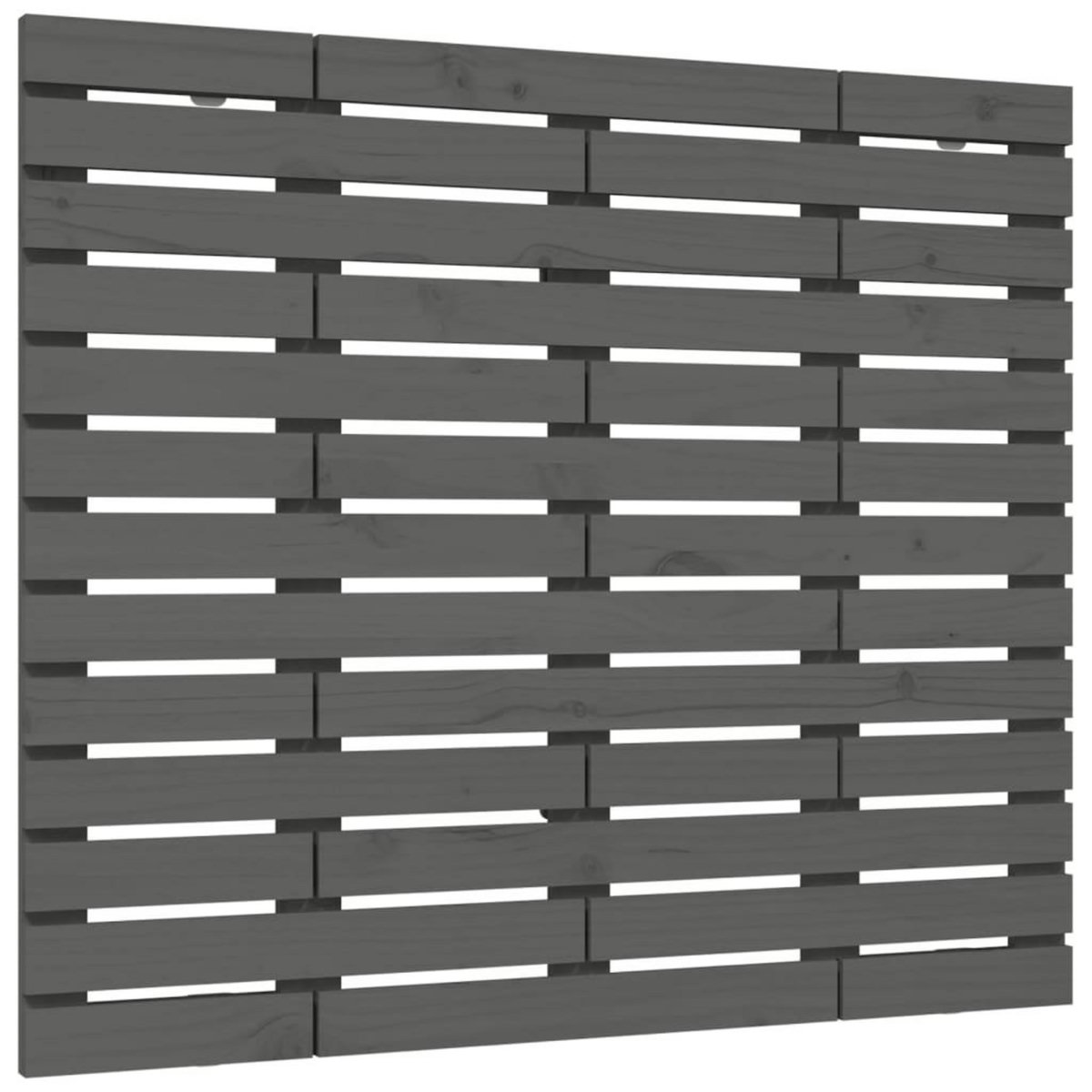 VIDAXL Tete de lit murale Gris 126x3x91,5 cm Bois massif de pin