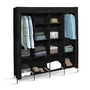 Voir la diapositive 1 : ID MARKET Grande armoire de rangement penderie pliable vêtements en tissu noir dressing DOUBLE XXL