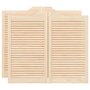 Voir la diapositive 2 : VIDAXL Portes battantes a persiennes 2paires 90x100 cm bois massif Pin