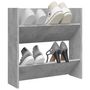 Voir la diapositive 3 : VIDAXL Armoire a chaussures murale Gris beton 60x18x60 cm Agglomere