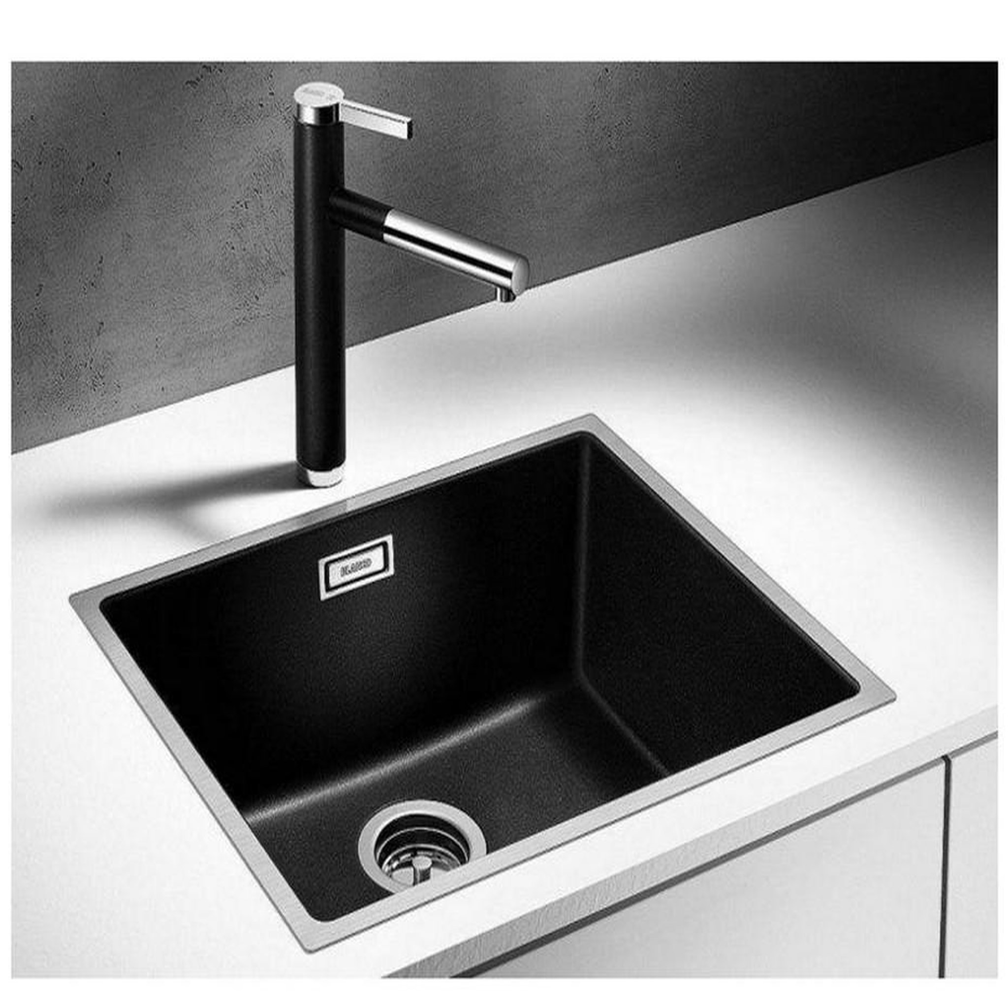 Voir la diapositive 2 : Blanco Evier à encastrer 50cm silgranit anthracite - 523422