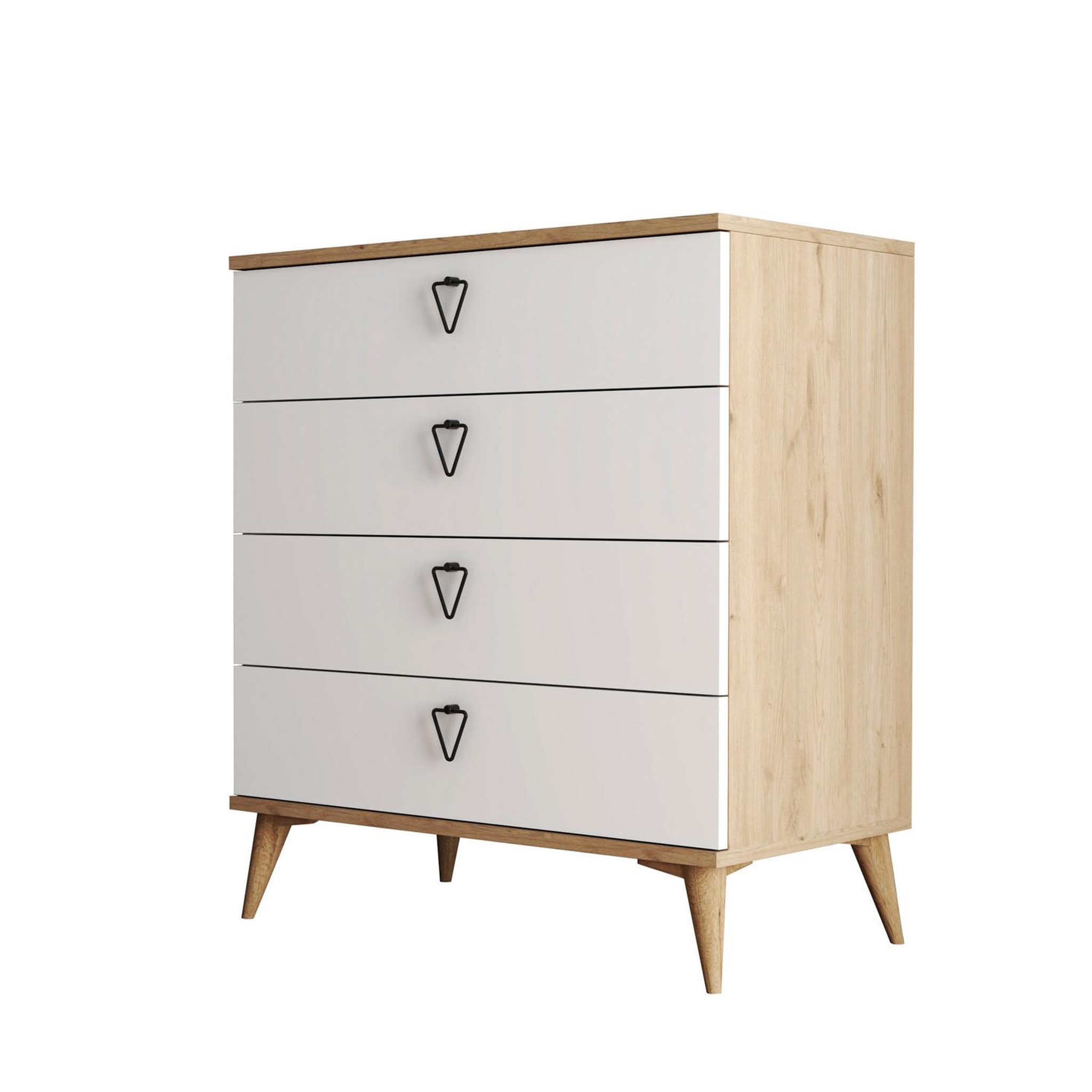 Voir la diapositive 4 : Habitat et Jardin Commode en bois  Versa-Ce  - 80 x 45 x 90 cm - Blanc
