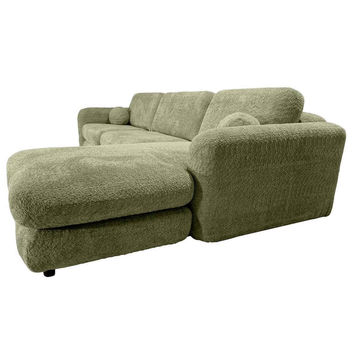 LISA DESIGN Rachel - canapé d'angle droit 4 places en tissu bouclette