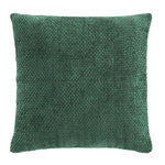 Paris Prix Housse de Coussin en Velours Chenille  Leo  40x40cm Vert Cèdre
