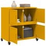 Voir la diapositive 5 : VIDAXL Buffet jaune moutarde 68x39x72 cm acier