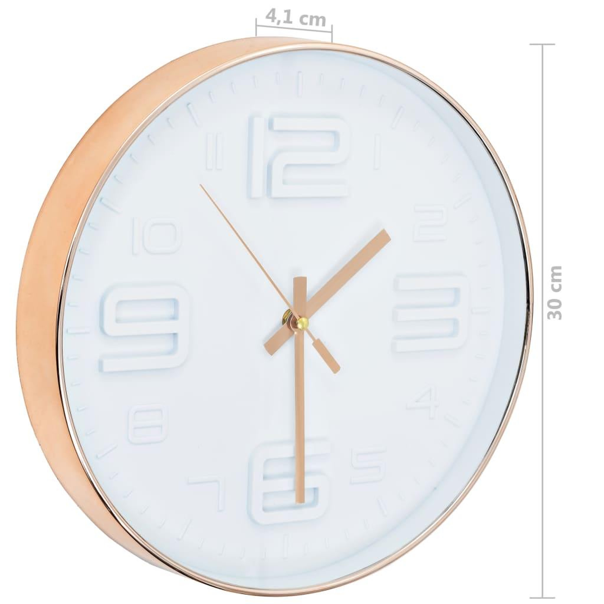 Voir la diapositive 6 : VIDAXL Horloge murale avec aspect de cuivre 30,5 cm