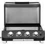 Voir la diapositive 2 : AAAAA Plancha a gaz - COOKING BOX - PALMA - 4 feux - 69 X 51 X 35 cm - Noir