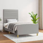 Voir la diapositive 1 : VIDAXL Cadre de lit sans matelas gris clair 80x200 cm tissu
