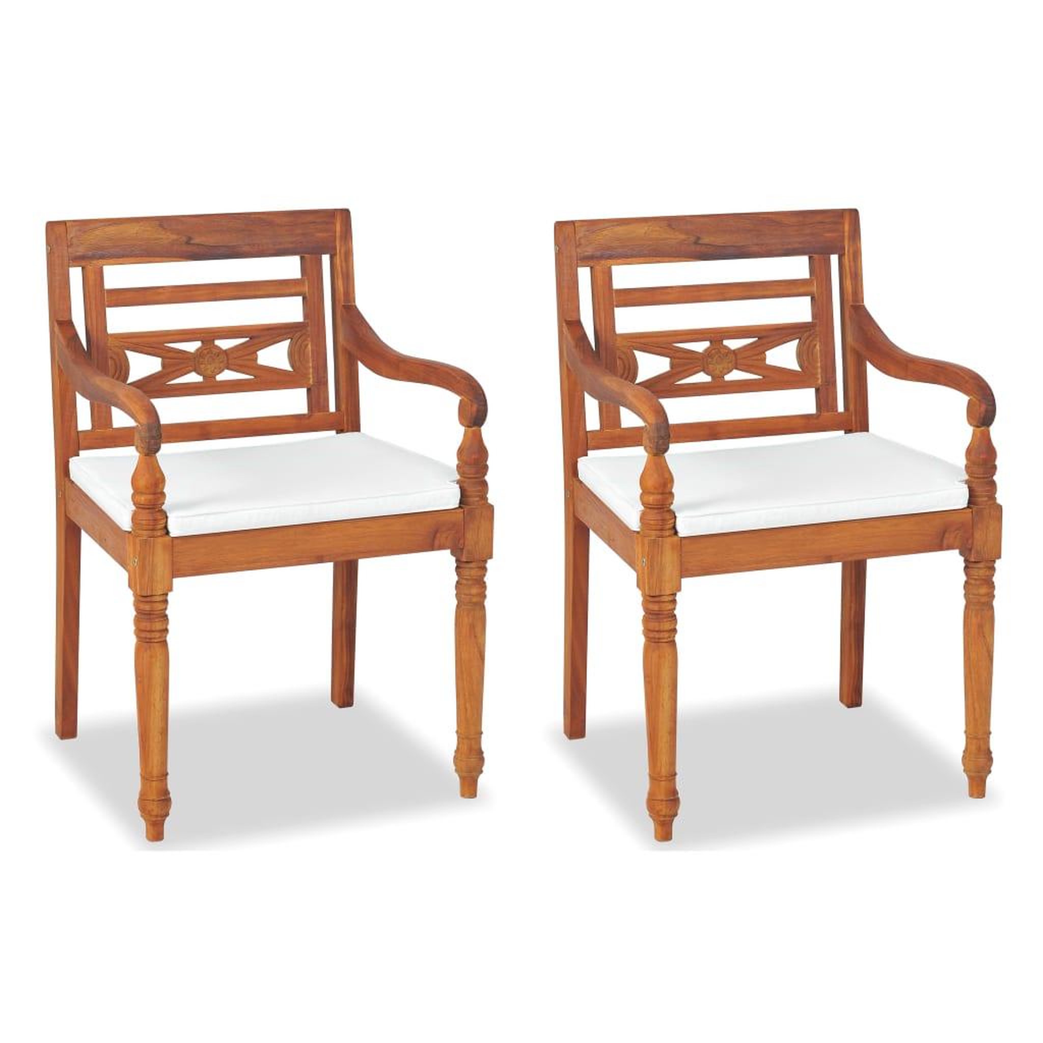 Voir la diapositive 2 : VIDAXL Salon de jardin avec coussins 4 pcs bois de teck solide