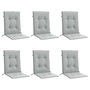 Voir la diapositive 3 : VIDAXL Coussins de chaise a dossier bas lot de 6 gris clair melange