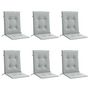 Voir la diapositive 3 : VIDAXL Coussins de chaise a dossier bas lot de 6 gris clair melange