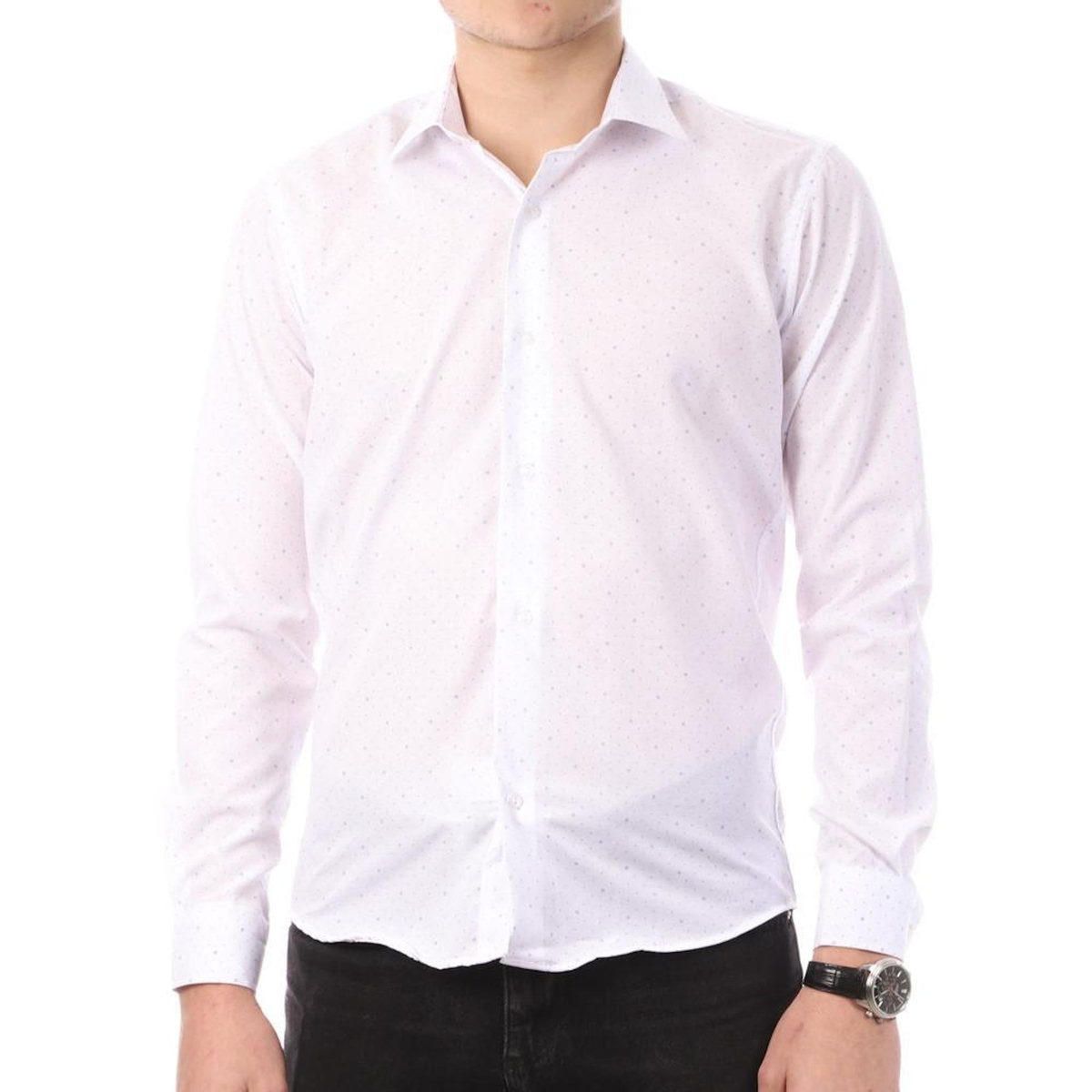 SAINT - HILAIRE Chemise Blanche/Imprimé Homme Saint Hilaire 202