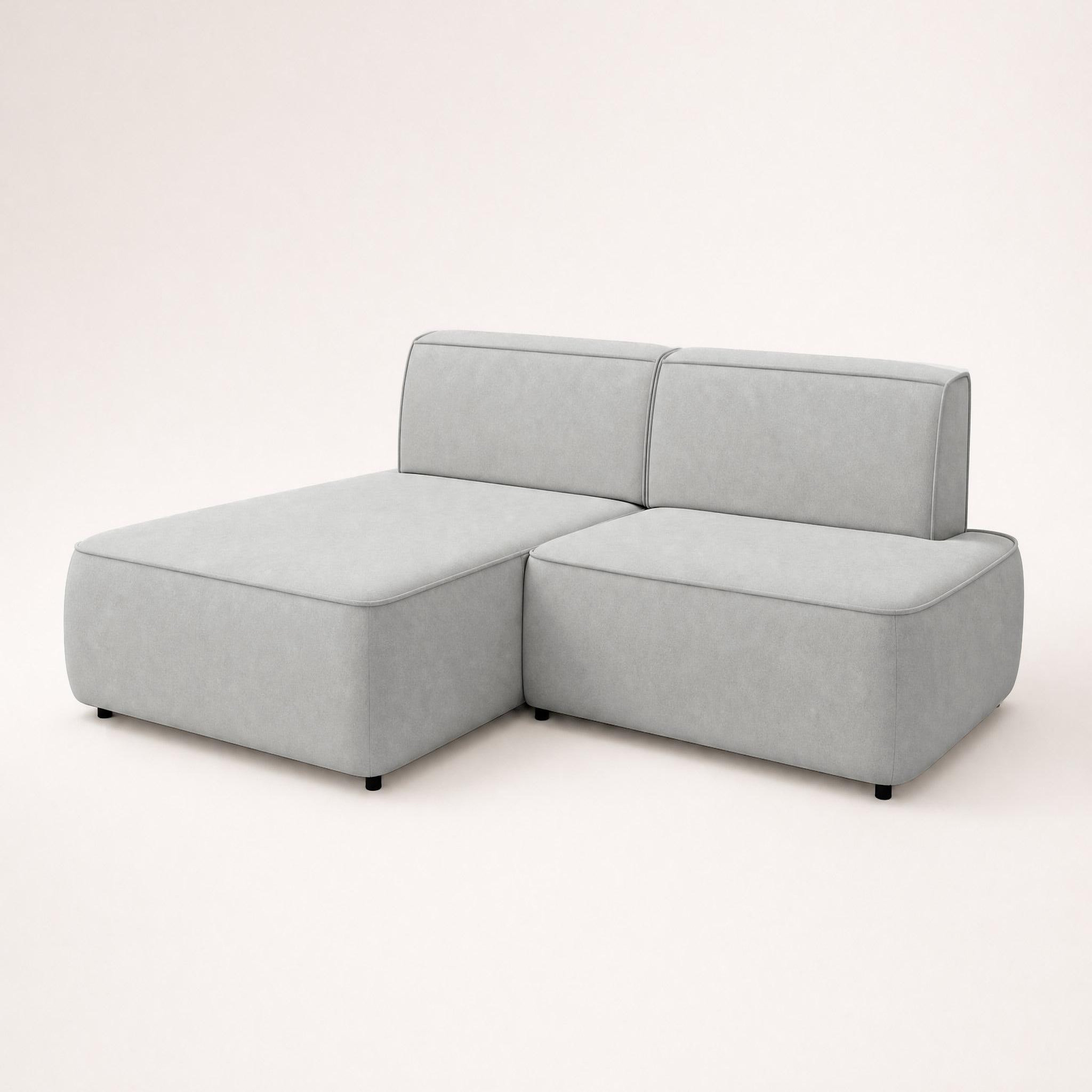 Voir la diapositive 3 : BEST MOBILIER Lisette - canapé d'angle gauche 4 places convertible avec coffre en velours