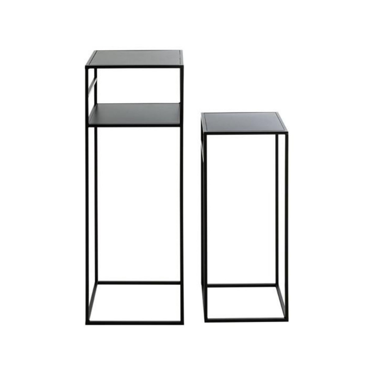 Paris Prix Lot de 2 Tables d'Appoint Design  Mino  85cm Noir