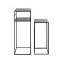 Voir la diapositive 2 : Paris Prix Lot de 2 Tables d'Appoint Design  Mino  85cm Noir