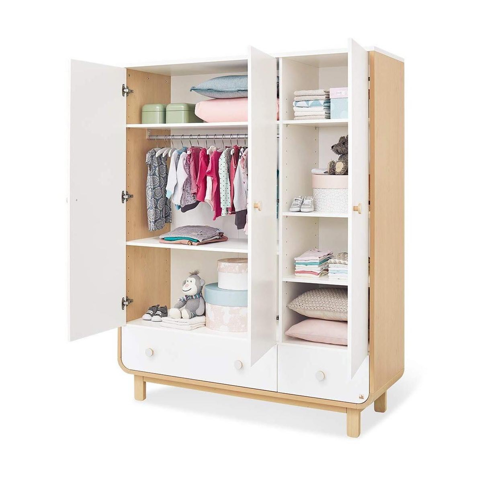 Voir la diapositive 2 : Pinolino Armoire  Round Grande L 145 x P 54 x H 183