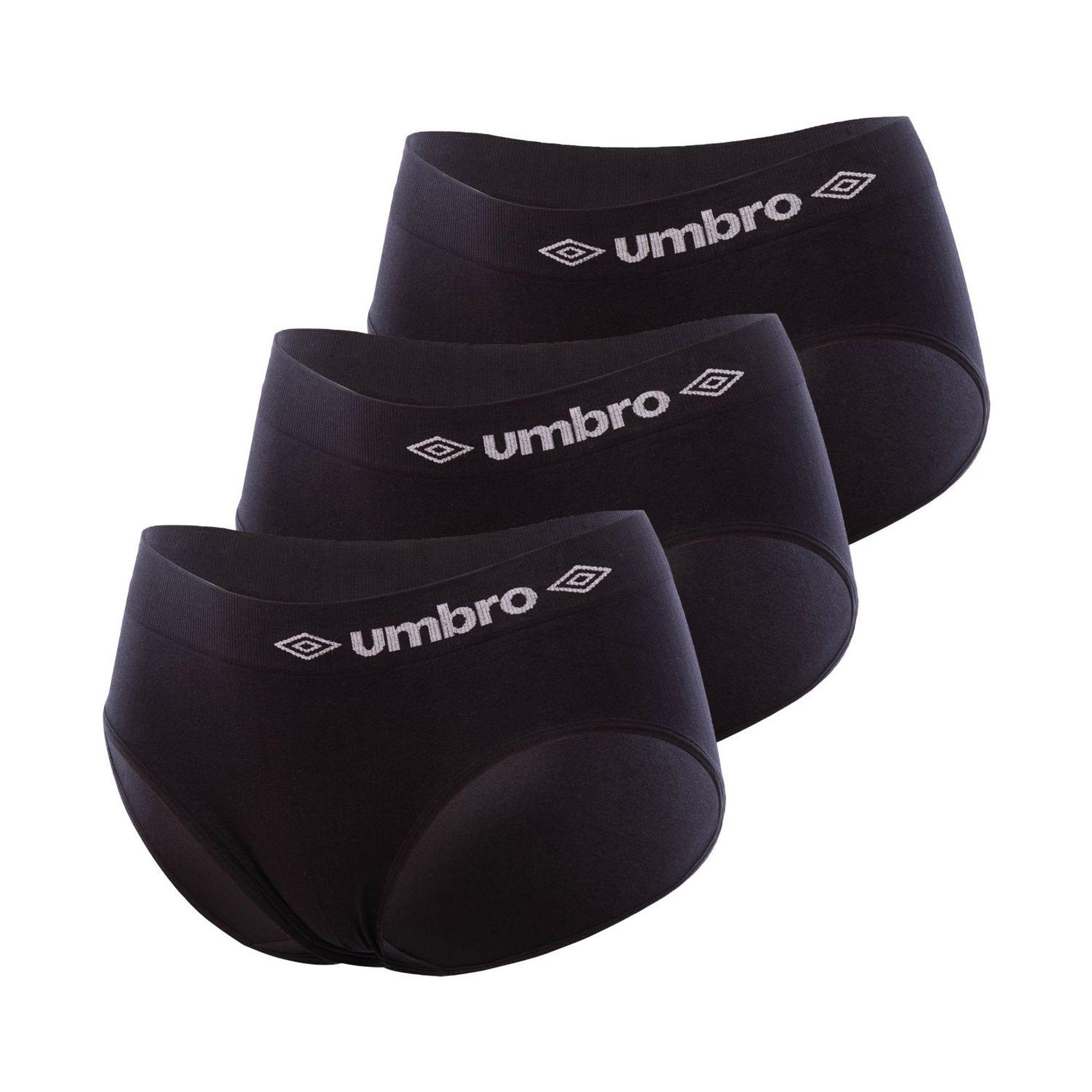 Voir la diapositive 1 : UMBRO Lot de 3 culottes femme sans couture Uni