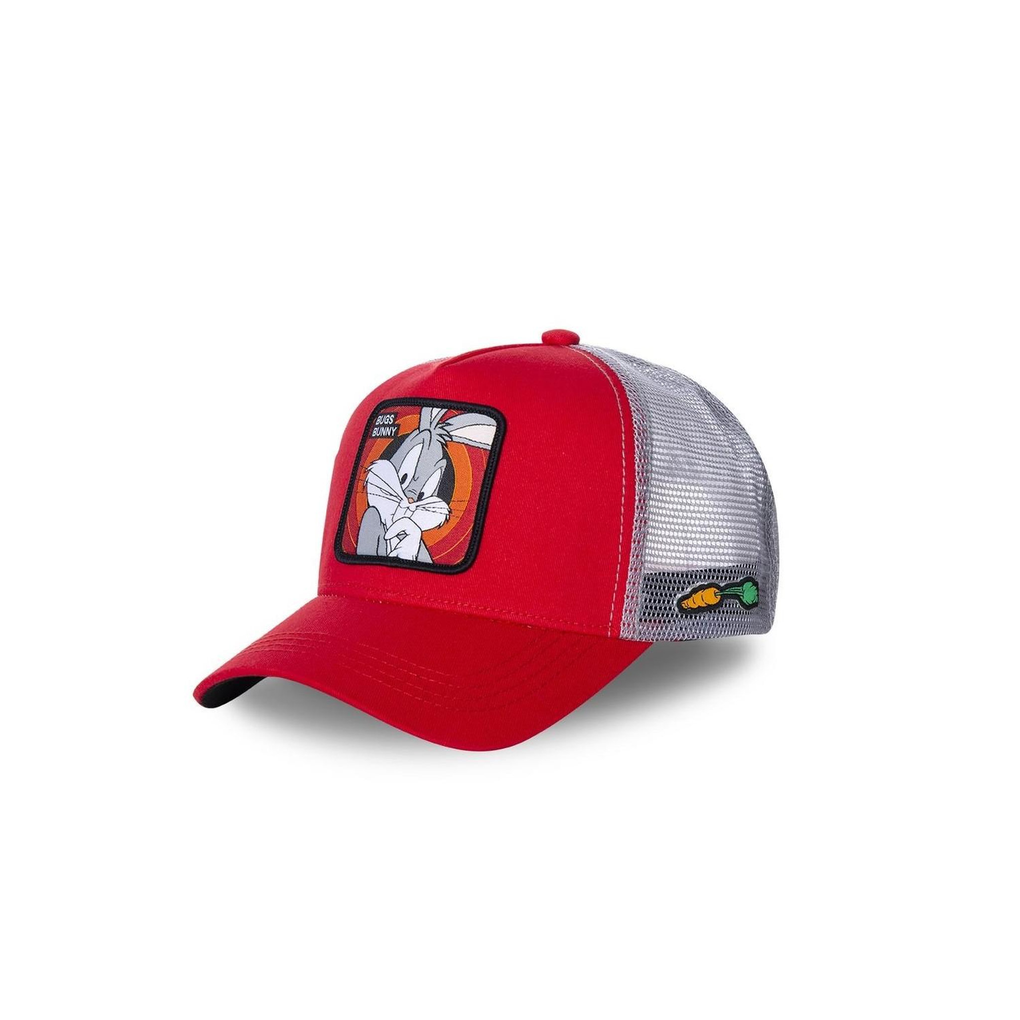 CAPSLAB Casquette Capslab trucker Looney Tunes bugs bunny Rouge. Coloris disponibles : Rouge
