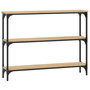 Voir la diapositive 6 : VIDAXL Table console chêne sonoma 100x22,5x75 cm bois d ingénierie
