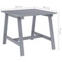 Voir la diapositive 6 : VIDAXL Table a dîner de jardin Gris 88x88x74 cm Bois d'acacia massif