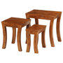 Voir la diapositive 1 : VIDAXL Table gigogne 3 pcs Bois massif d'acacia 50x35x50 cm Marron