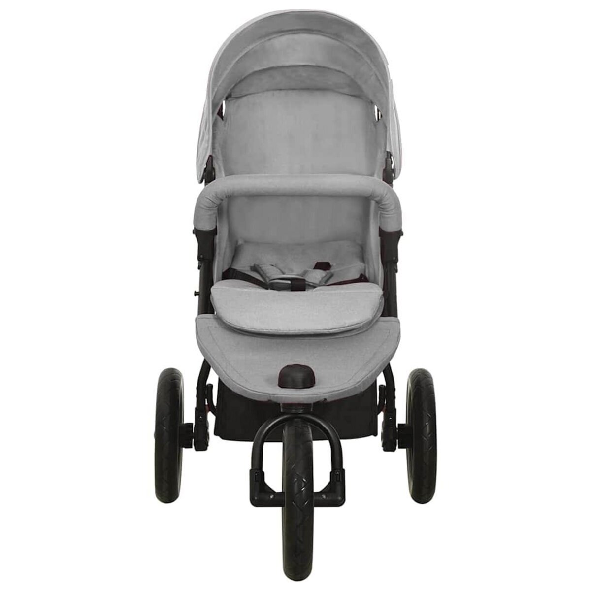 VIDAXL Poussette pour bebe Gris clair Acier