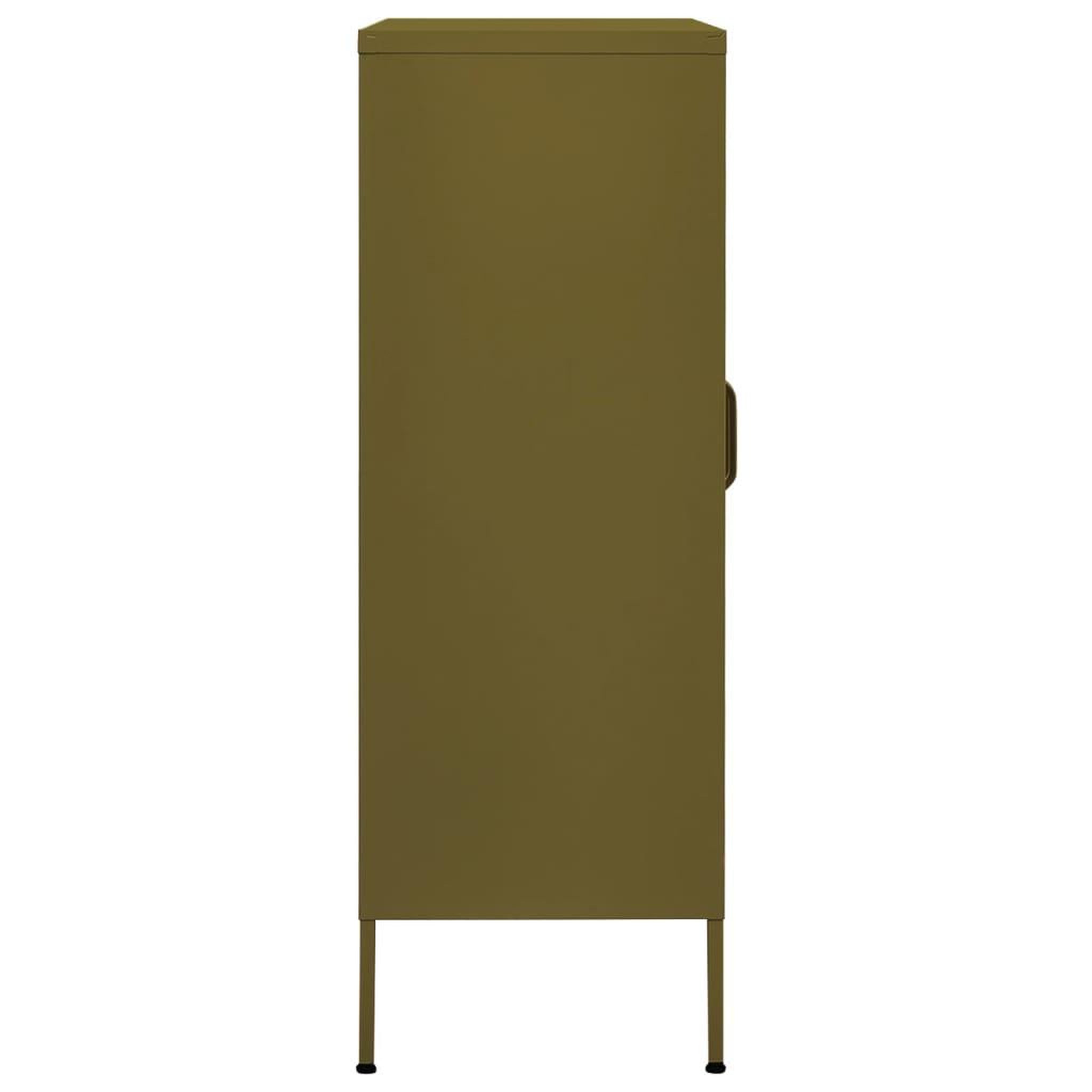 Voir la diapositive 5 : VIDAXL Armoire de rangement Vert olive 80x35x101,5 cm Acier