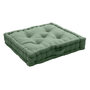 Voir la diapositive 1 : Paris Prix Coussin de Sol Uni  Panama  50x50cm Vert Argile