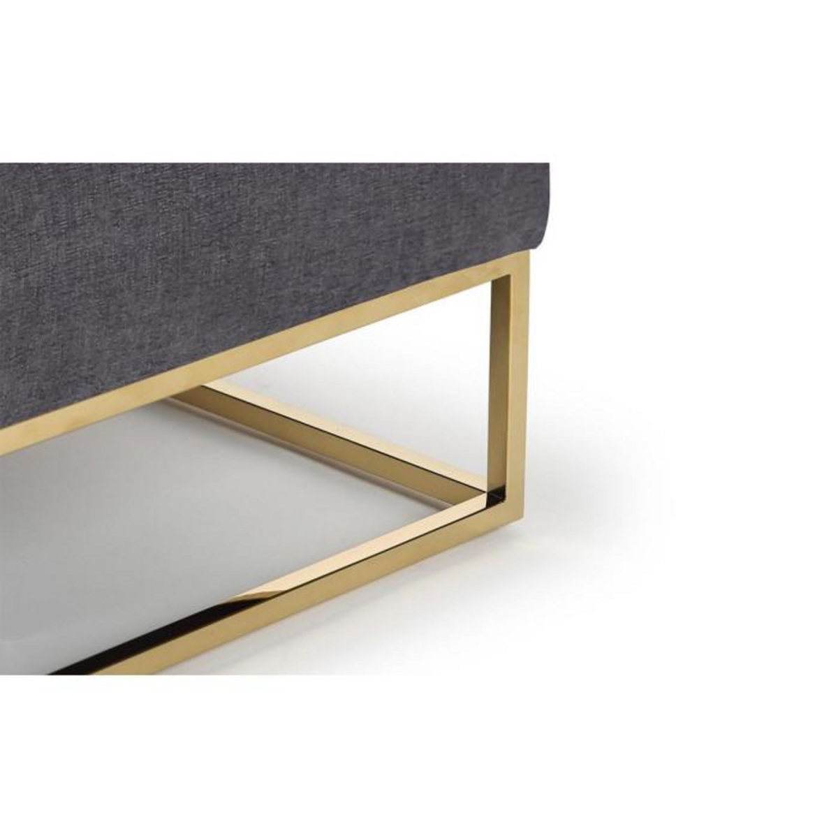 Paris Prix Pouf Carré en Tissu  Lakota  90cm Gris