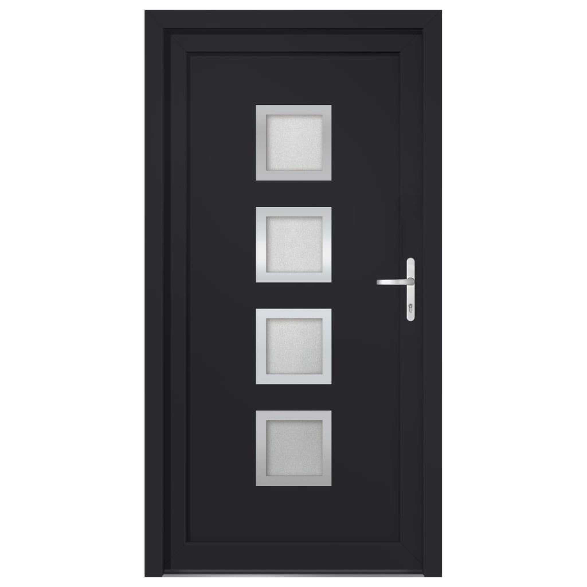 Voir la diapositive 3 : VIDAXL Porte d'entree anthracite 108x200 cm PVC