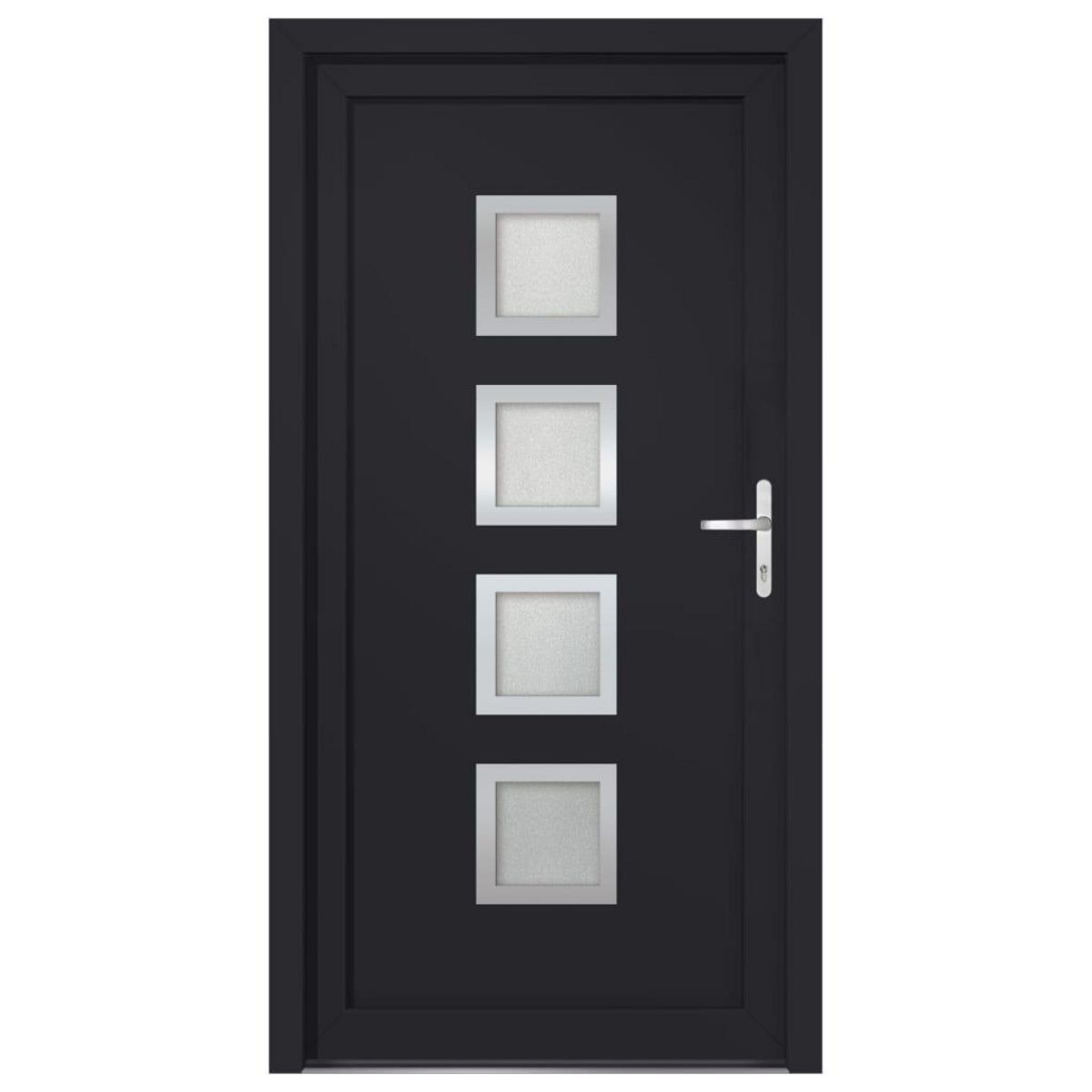 VIDAXL Porte d'entree anthracite 108x200 cm PVC